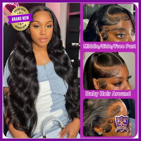 Body Wave Lace Front Wig 200% Density Human Hair 13x4 HD Lace Glueless main image 6